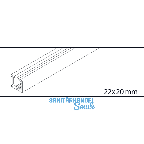 EKU REGAL - B - Laufschiene 2500, Alu eloxiert