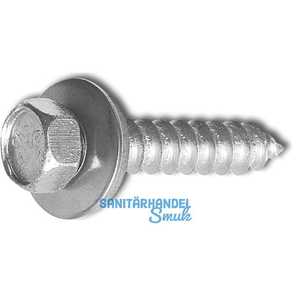 Fassadenbauschraube spitz 6.5x 32 Edelstahl A2 Neoprensch.  16 mm mit Zulassung