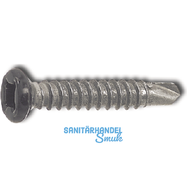 SFS-SR2 Armierungsschraube 4.2x19 PH 2 verzinkt Kopf nach RAL9011 schwarz besch.