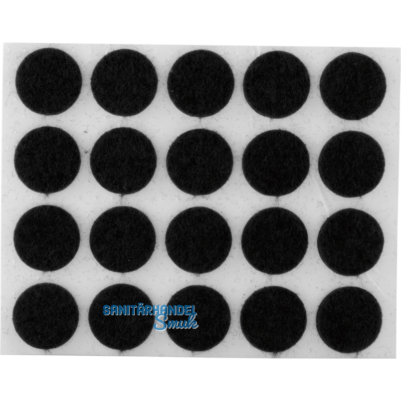 Filzgleiter rund, 17, Materialstrke 3 mm, selbstklebend, braun, Inhalt 20