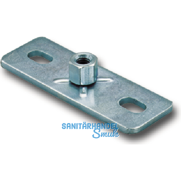 FISCHER GPL M 8 Grundplatte verzinkt-blau mit Langlcher