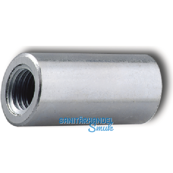 Gewindereduziermuffen von M10 auf M12 verzinkt Sechskantausfhrung