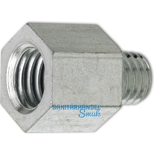 Gewindereduzierstcke von M16 auf M12 verzinkt Sechskantausfhrung