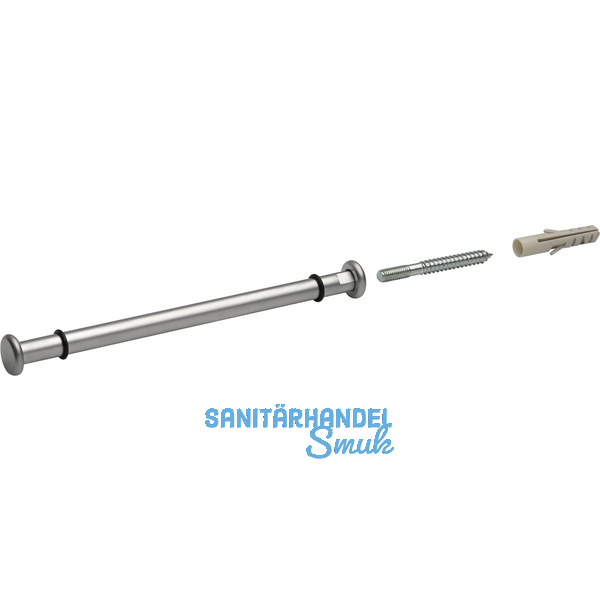 Glastablartrger Verona-Mauermontage, 12 mm,Lnge 200 mm, verchromt matt