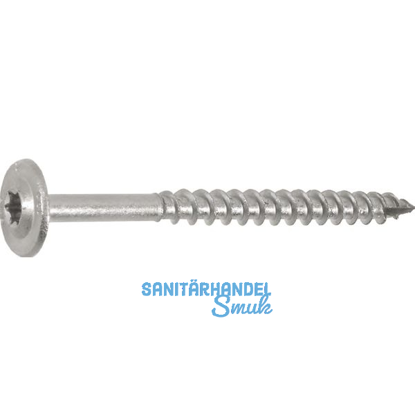 Holzbauschraube Tellerkopf 6.0x160 Teilgewinde Torx 25 Edelstahl A2 m. Zulassung