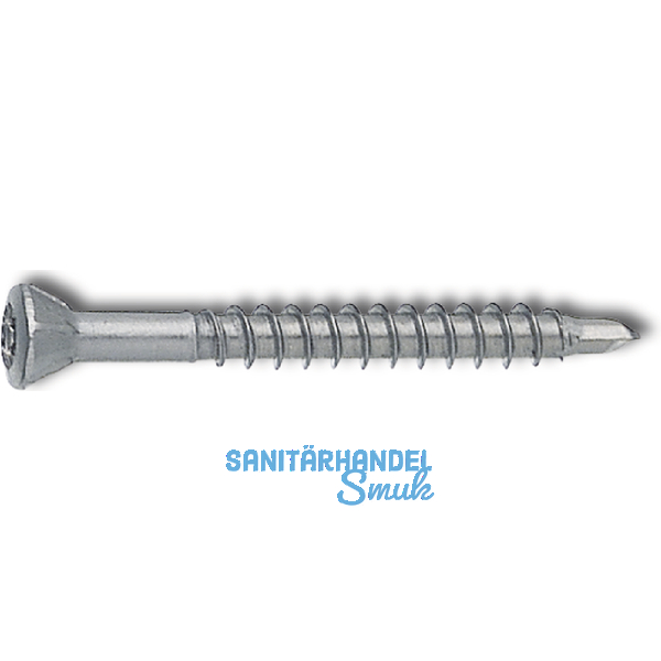 Holzbohrschraube 3.2x 35 Torx 10 verzinkt-blau mit Zierkopf