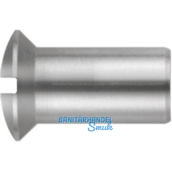 Hlsenmutter Linsensenkkopf M 4x 11 Messing vernickelt mit Schlitz