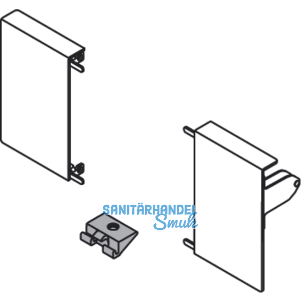 BLUM ANTARO Tandembox BLUM Fronthalter ZIF.71M KS grau RAL9006