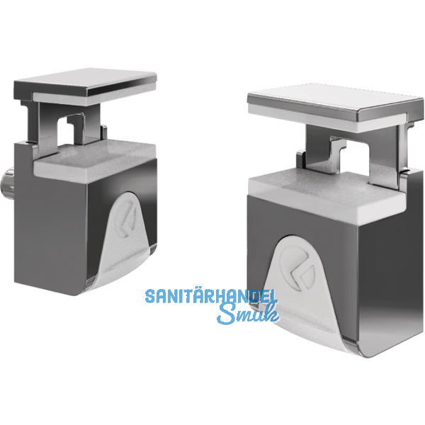 Glasbodentrger KUBIC zum Stecken, Bohr  3 mm, Zamak vernickelt grau