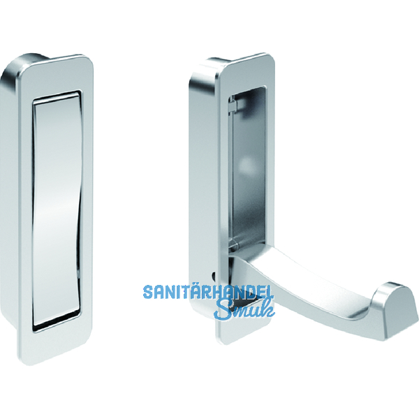 Klapphaken Votan zum Einlassen - 1 Haken, Hhe 80 mm, ZN verchromt poliert