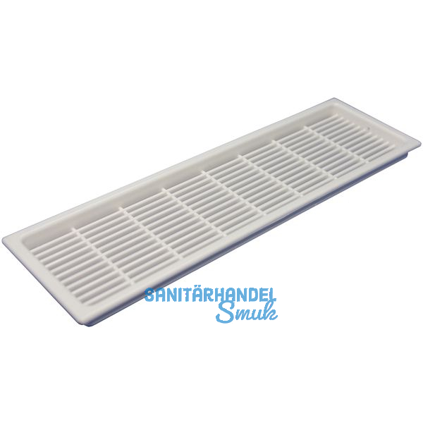 Lftungsgitter innen eckig, Lnge 308 mm, Breite 78 mm, KS wei