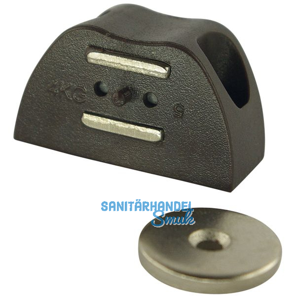 FA Magnetschnapper +Gegenstck rund mit einem Schraubloch, HK 4kg, KS braun