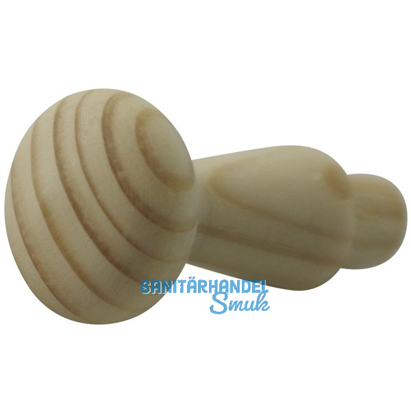 Mantelhaken Horus zum Einbohren  10 x 12 mm, Tiefe 32 mm, Fichte roh