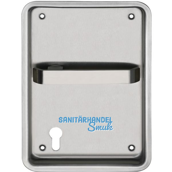 Turnhallenmuschel, 170 x 240 mm, rechts, PZ 72 mm, VK 9 mm, Edelstahl matt