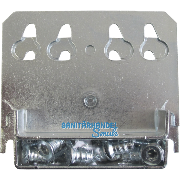 Mittelstegbettschiene, Einb.H 75, Einb.B 110, Einh.lcher gerade, FE gelb verzi.