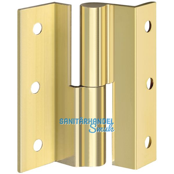 Mbelband Krpfung D, links, 50x33 mm, Messing poliert