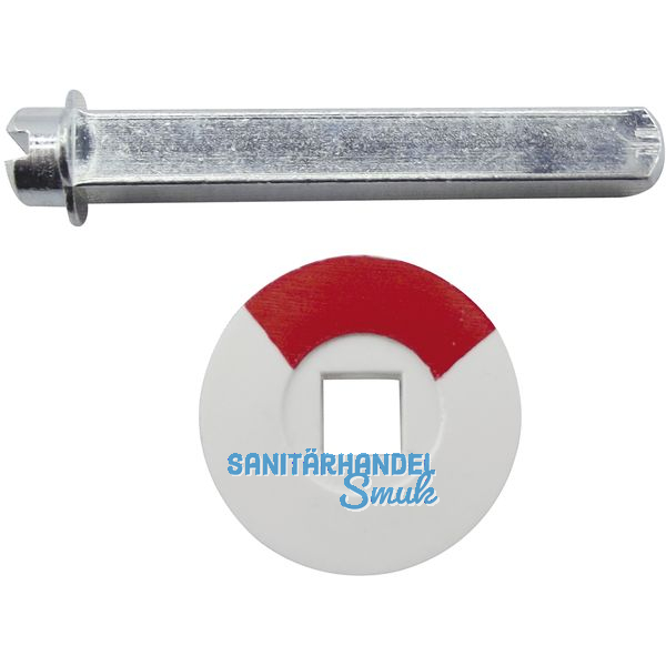 GRUNDMANN Notffner f. WC, -Schilder u Ros m Sichtschlitz, 60, Stahl verz