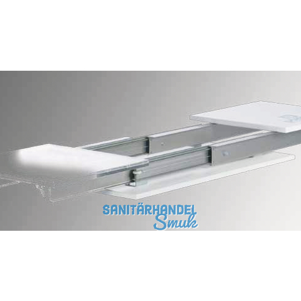 ALU 77 Ausziehtischfhrung EB 2000 mm, AZ 800 mm, Aluminium