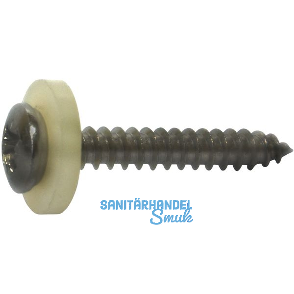 Fensterbankschraube 3.9x25 Phillips Kreuzschlitz Edelstahl A2 mit Polyamid-Sch.