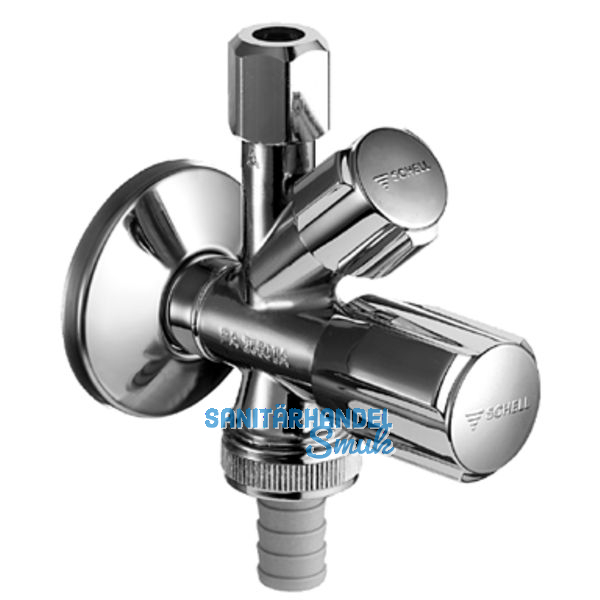 Kombi-Eckventil Comfort, Messing verchromt