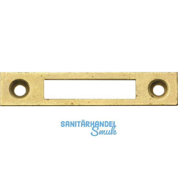 Schlieblech eckig, 60x12 mm, Stahl vermessingt