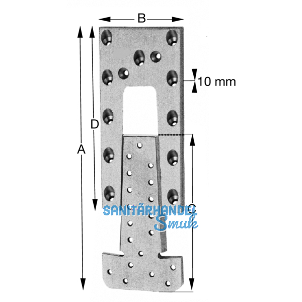 SIMPSON Hirnholzverbinder ETB 120-B Aluminium mit Zulassung