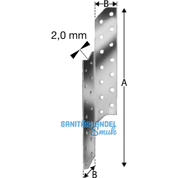 SIMPSON Sparrenpfettenanker SPF 370 rechts feuerverzinkt mit Zulassung