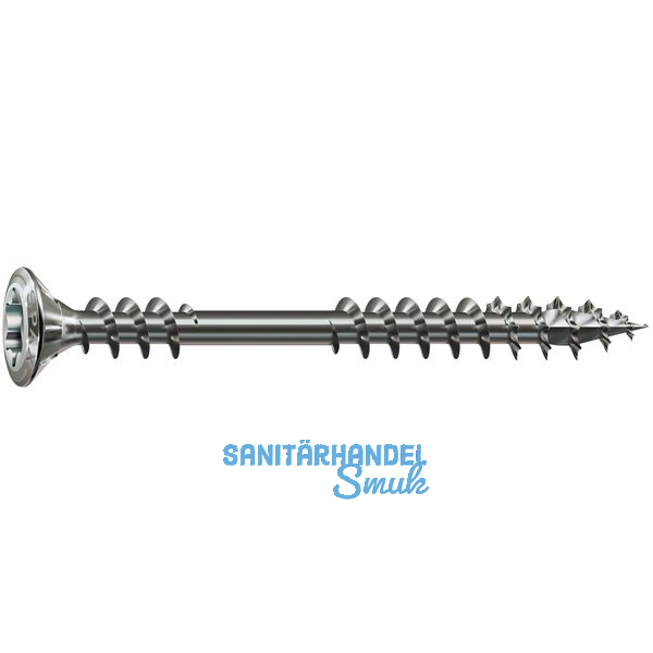 SPAX Fassadenschraube Linsensenkkopf 4.5x 70 TX20 mit Fixiergewinde Edelstahl A2