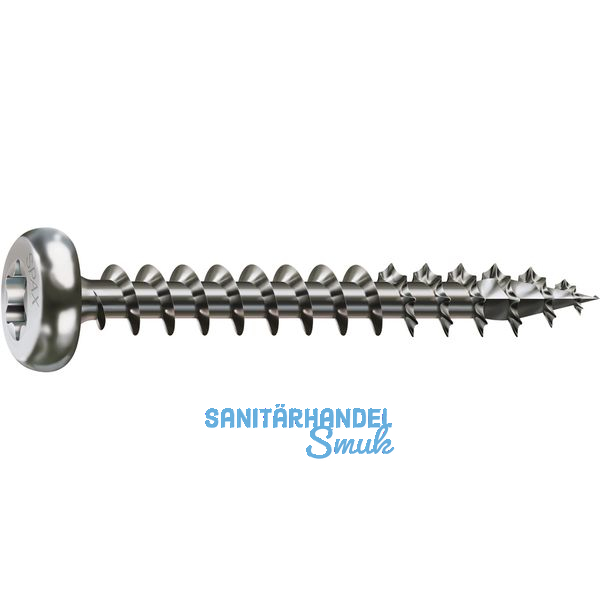 SPAX Halbrundkopf 5.0x 25 Vollgewinde Torx 20 Edelstahl A2 mit Zulassung