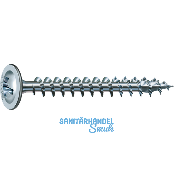 SPAX Rckwandschraube 4.0x 25 Vollgewinde Pozidriv 2 verzinkt-blau