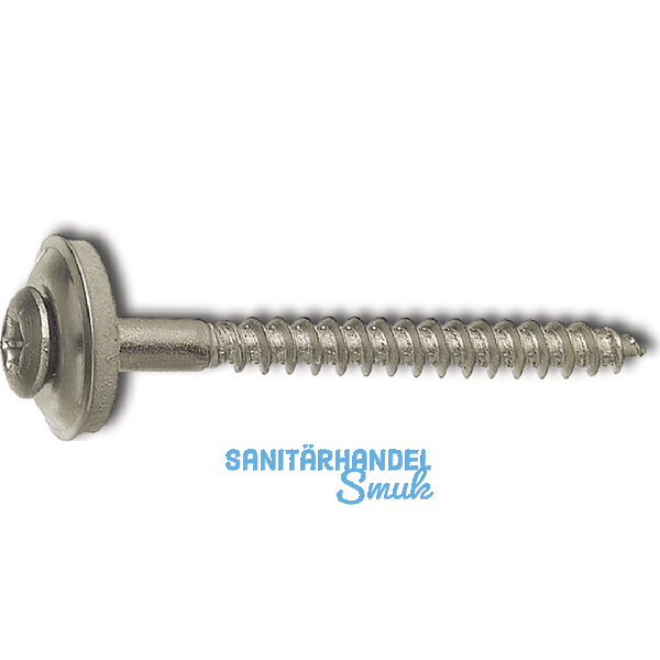 Spenglerschraube 4.5x100 TX20 Edelstahl A2 mit Dichtscheibe  15mm vormontiert