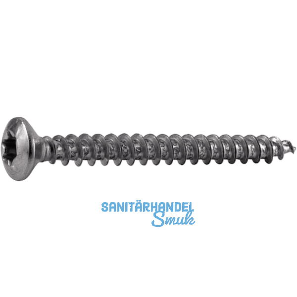 Spanplattenschraube Linsensenkkopf 3.5x 40 Vollgewinde Torx 10 Edelstahl A2