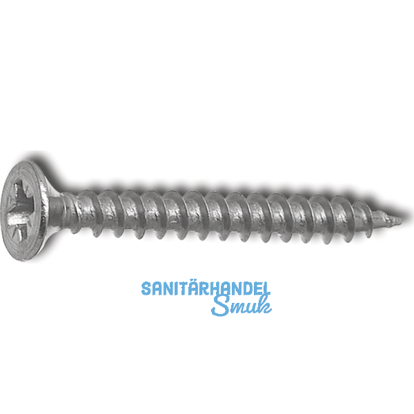 Spanplattenschraube Senkkopf 4.0x 20 Vollgewinde Pozidriv 2 Edelstahl A2