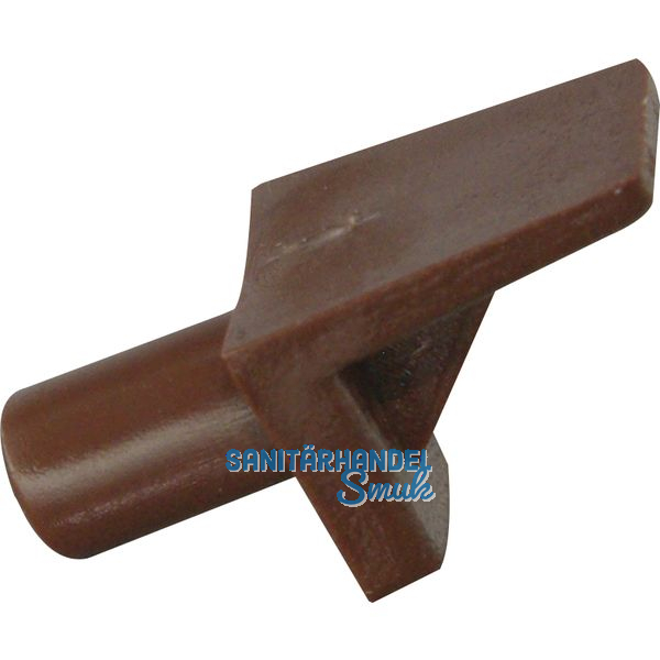 Steckbodentrger Winkel 2, Bohr  5 mm, Kunststoff braun, VPE 100 ST