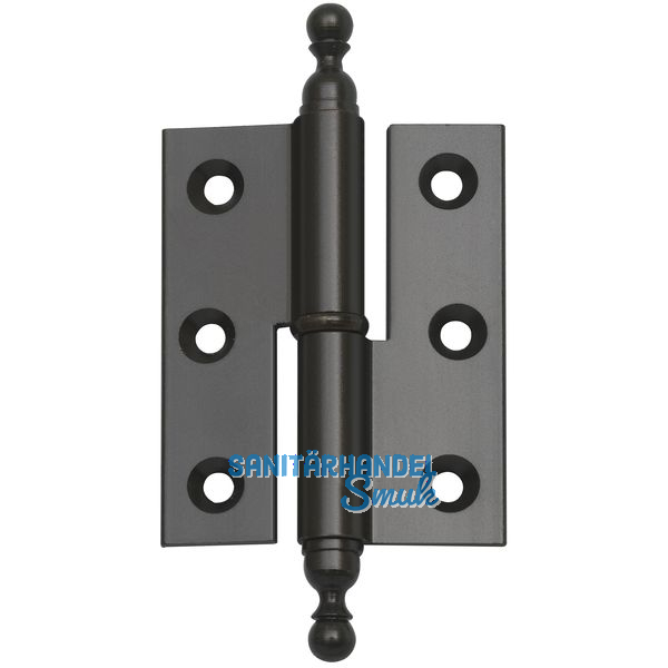 Stil-Mbelband gerade, links, 50x40mm, Messing brniert