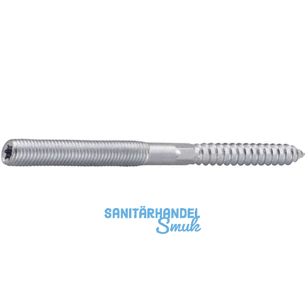 Stockschraube 8x140 Torx verzinkt mit Schlsselflche