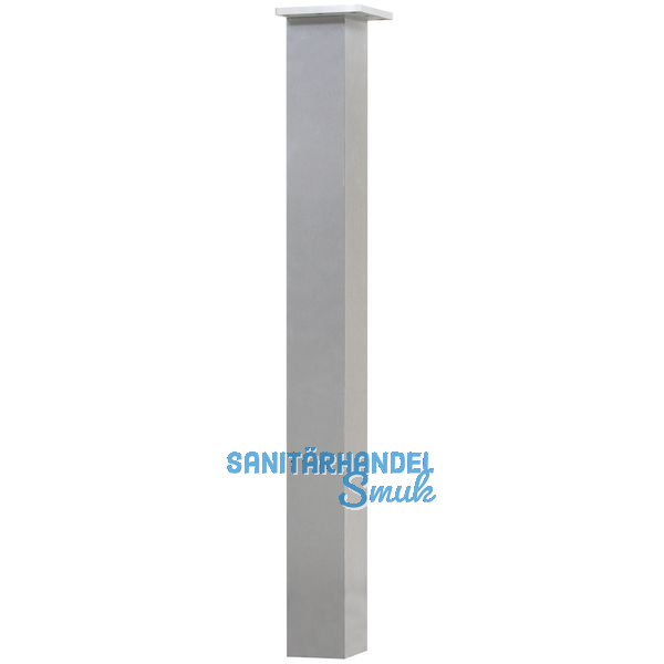 Tischfu 70 x 70 mm, Lnge 420 mm, Alu gebrstet,Platte Stahl 120x120 mm