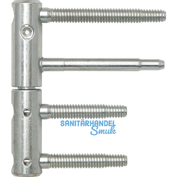 Trband 3-DIM 2-tlg. Bolzen 80 bzw.55mm,Tragkraft 120kg, 20mm,verzinkt silber