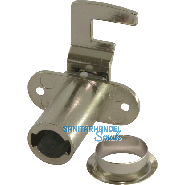 HEKNA 542 Zylinder-Hebelschloss, links, Schliehebel gekrpft, L 34 mm, Zamak