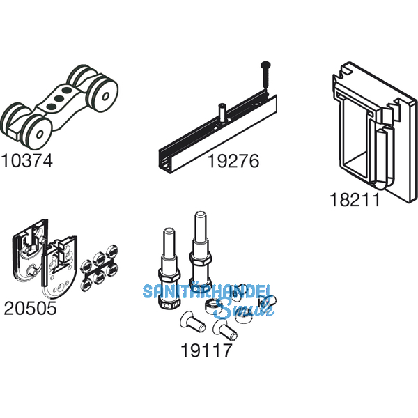 HAWA-Ordena 70/P - 70/F Beschlgegrt. Glastrechts, 600 x 2600 mm