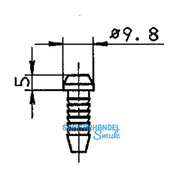 Gleitstopfen BKS fr Treibriegelstange, Kunststoff