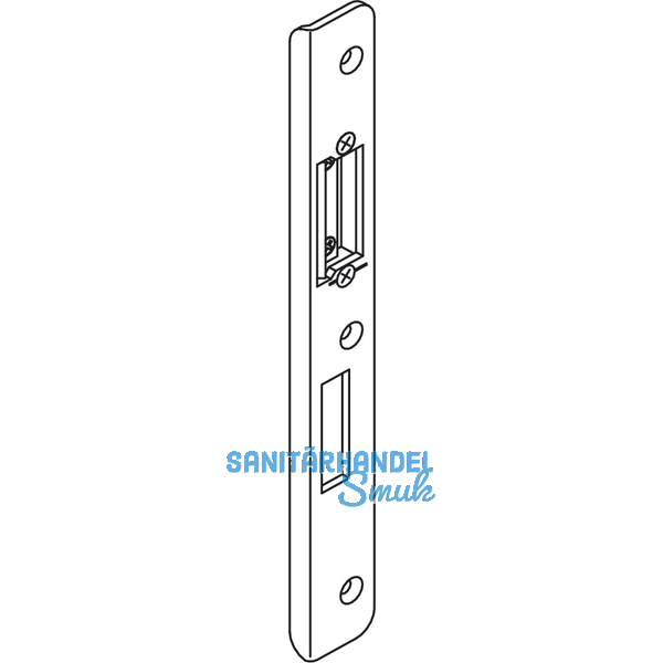 Schlieblech verdeckt m. Austauschstck, Y = 15 mm, Stahl dekorsilber, links