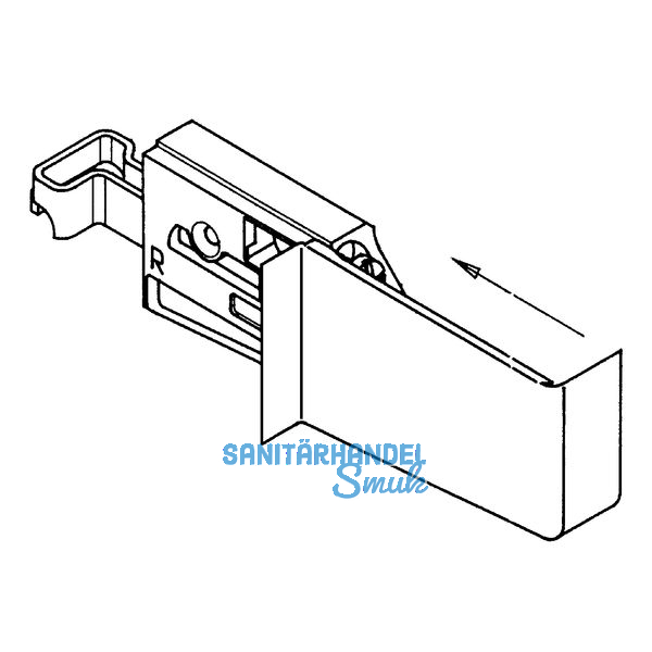 CAMAR Abdeckkappen fr Modell 806, rechts, 43x26x87, Kunststoff wei