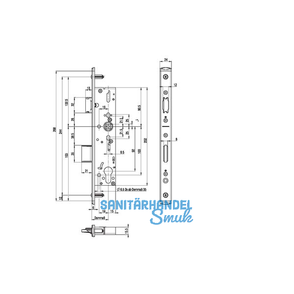 Fluchttrschloss 1820, U-Stulp,1-flg. Funk. B/EN179/1125, DM 35,univer.Edelstahl