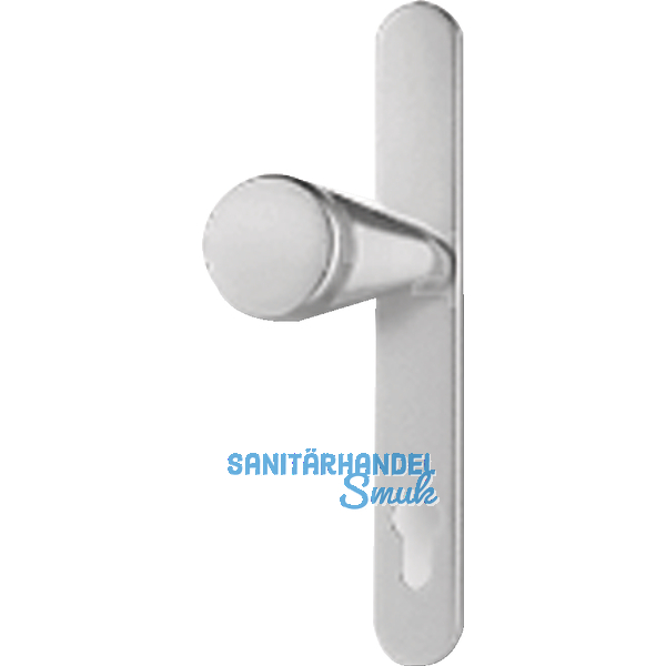 Knopflangschild fr auen, rund RR 7504, PZ 92 mm, silber eloxiert