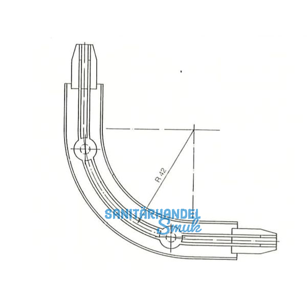 REHAU Fhrungsbogen 90, Kunststoff lichtgrau
