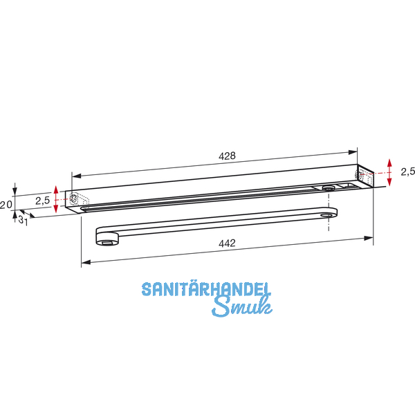 Gleitschiene G-N, silber