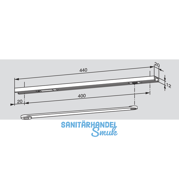 Gleitschiene G96 N20 K8/K12, links