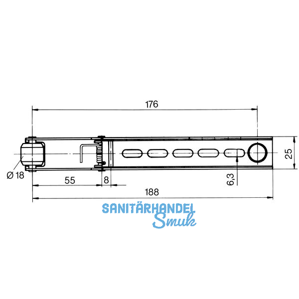 Mitnehmerklappe DORMA MK 396, RAL 9006