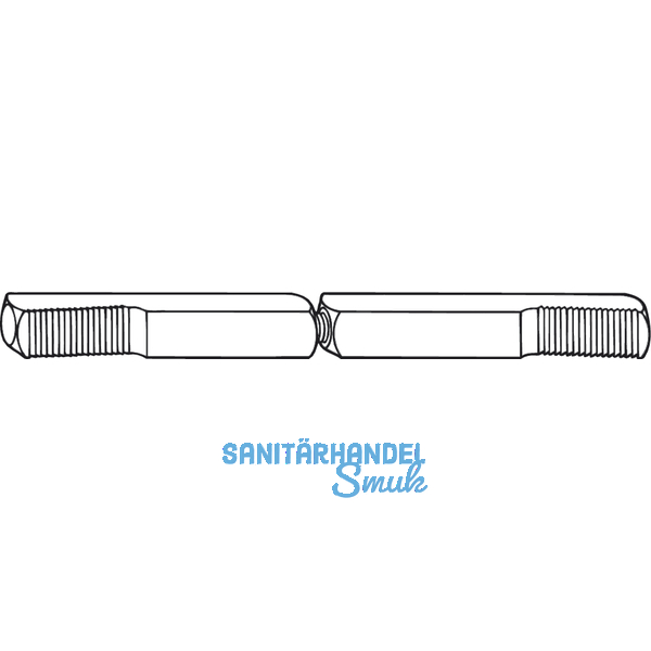 DORMA Drckerstift PR 120 FS - Vierkant 9 mm, geteilt, 70/70, Stahl verzinkt